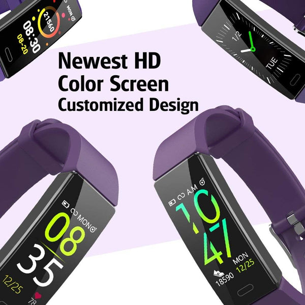 ZURURU Fitness Tracker with Blood Pressure Heart Rate Sleep Health Monitor for Men and Women, Upgraded Waterproof Activity Tracker Watch, Step