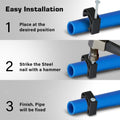 Highcraft ID234x50 Half Clamp with Nail For Pex Tubing Pipe Support, 1/2 in, Black 50 Pack Hook 1/2 in.