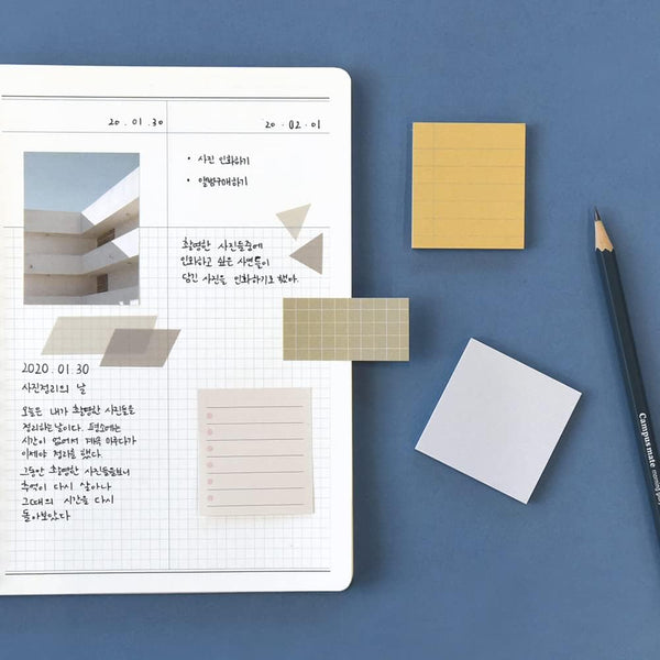 Monolike Color Palette Sticky Plan 30p A Set 4P - Self-Adhesive Memo Pad 30 Sheets
