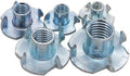 T-Nut 1/4"-20,5/16"-18, 3/8"-16, (100 Pack) 4 Pronged Tee Nut Assortment Kit,for Rock Climbing Holds, Wood, Cabinetry, etc.