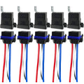 Irhapsody 4-Pin 80/60AMP 12VDC Waterproof Relay with Harness Kit, Heavy Duty 12 AWG Tinned Copper Wires, 5 Pack SPST Automotive Relay