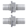Enoch's Land 3/4" Hose Barb Thru-Bulk Bulkhead Fitting,304 Stainless Steel Straight Hex Union Fitting for Air Water Fuel