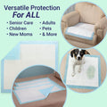 Premium Protection Chucks Disposable Underpads, Super Absorbent Protective Bed Pads for Seniors, Pkg of 18, by Easy Comforts Deluxe
