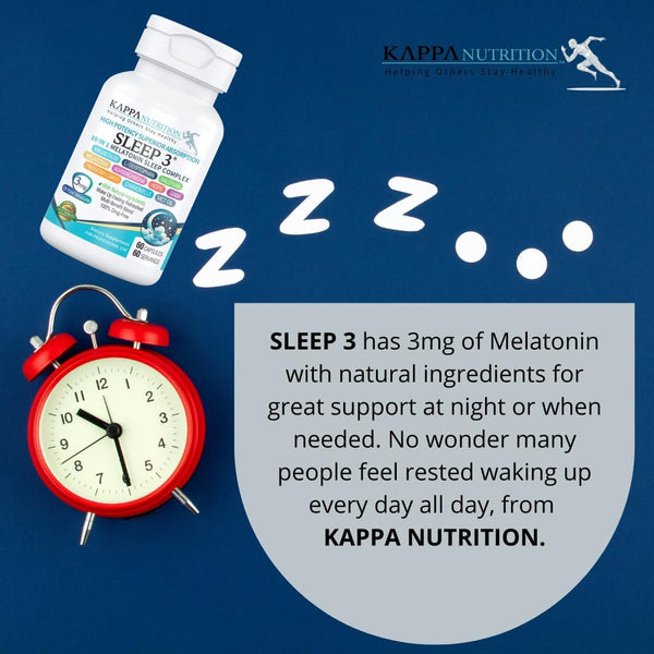 KAPPA NUTRITION Sleep 5, Sleep Aid, 5Mg of Melatonin, 60-Day Supply, Non-Habit Forming Vegan Capsules Natural Ingredients for Easier Bedtime,