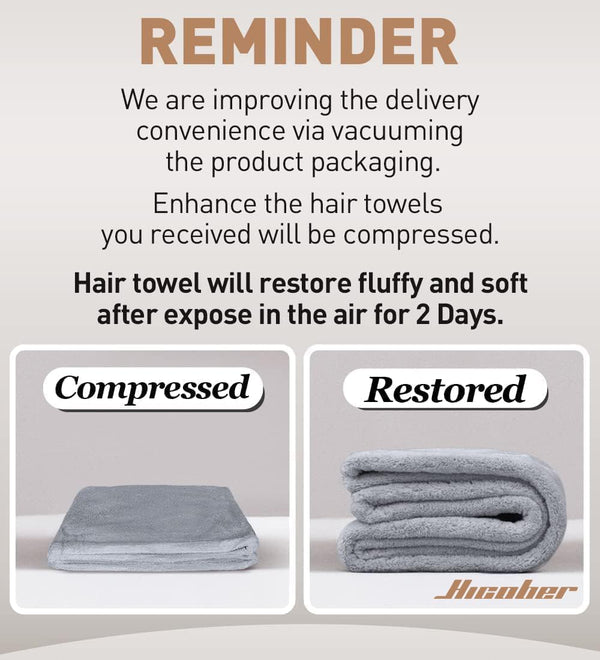 Hicober Microfiber Hair Towel Wrap for Women, Purple Blue Grey, 3-Pack Blue,grey,purple Large