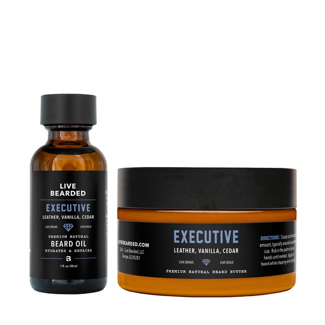 Live Bearded Beard Oil and Butter Grooming Kit - Made in the USA - All-Natural I
