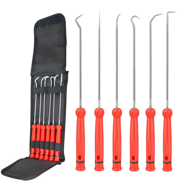 Yukihalu Precision Hook and Pick Set for Automotive, Swivelling Tail, 10 Inch Pi