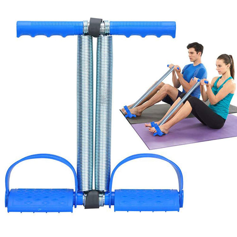 Elastic Sit up Equipment, Pull Rope Dual Spring Tension Foot Pedal Sit up Equipment for Abdominal, Leg Exerciser Tummy Trimmer Sport Fitness