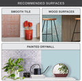 Main Street Peel and Stick Wallpaper Tiles, Teal & Silver Leaves, 24-Pack | 8"x8" tiles, covers 10.67 sq ft. Peel-and-stick paper, no extra
