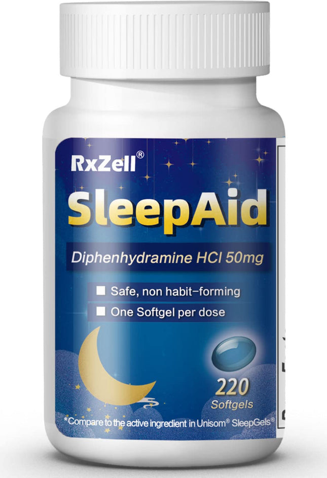 Sleep Aid, Diphenhydramine 50Mg, Easy-To-Swallow Softgels, Supports Deeper Restf