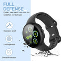 shenou 6 Pack Hard PC Screen Protector Case for Google Pixel Watch 3 45mm | Shockproof Bumper Cover with Tempered Glass Screen Protector