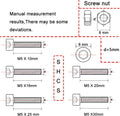 Newlng M5 304 Stainless Steel Bolts and Nuts, Hex Flat Head Cap Bolts Screws Nuts Hexagon Socket Head Screw,Heavy Duty Hex Bolts Nuts Assortment,