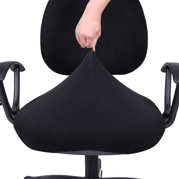 Smiry Office Computer Chair Seat Covers for Desk, Anti-dust Protector Chair Seat Cover Black