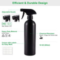 Cindy's Tape Plastic Spray Bottles Black for Cleaning Solutions 16 oz (Pack of 4), Heavy Duty Opaque Refillable Reusable Empty anti-degradation