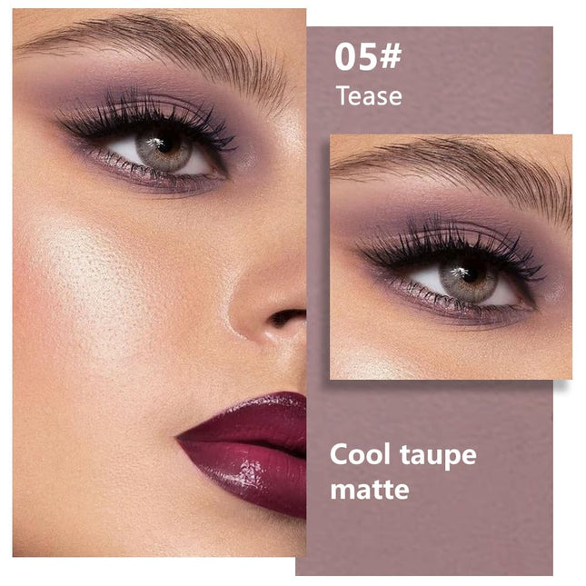 Evpct Mauve Taupe Matte Single Eye Shadow Palette Makeup for Older Women, Plum L