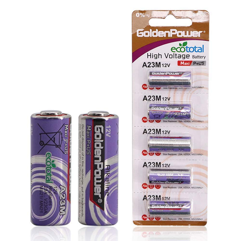 Kitstar A23M 12V Alkaline Battery Maxi Plus Incredibly Safe Version Ecototal,5 Count (Pack of 1)