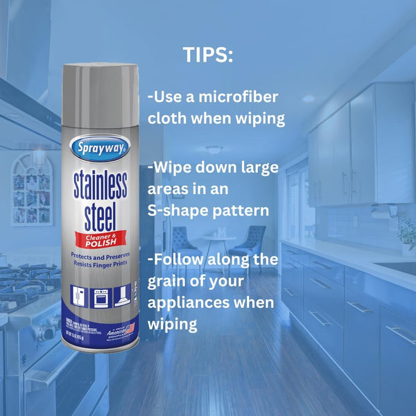 Sprayway Water-Based Stainless Steel Cleaner, 15 Fl Oz (Pack of 1)