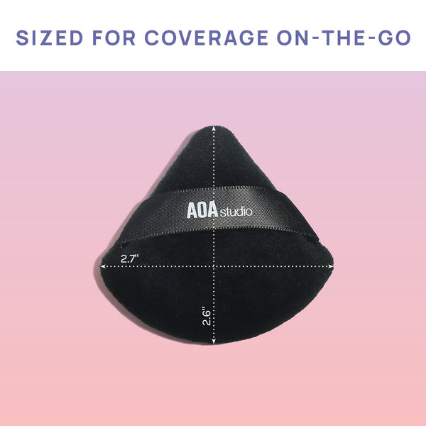 AOA Studio Velvet Puffs Makeup Puff Set of 6 Loose Powder Body Powder, Velour Makeup Blender Sponge Foundation Blending Sponges Set Beauty Makeup