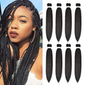 8 Pack Braiding Hair Pre Stretched - 26" 100G/Pack Premium Pre Stretched Braiding Hair Extensions, Professional Itch Free Hot Water Setting Perm
