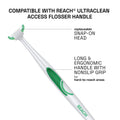 REACH Ultraclean Access Flosser Refill Heads, Mint, Plaque Remover for Teeth, Shred Resistant, for Hard to Reach Areas, Oral Care, PFAS Free, for