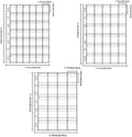15 Sheets Plastic Coin 9-Hole 5 Sizes Pocket Pages Standard Coin Currency Money Pocket Inserts Collecting Sleeves for Coin Stickers Currency