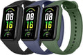Amzpas TPU Bands for Amazfit Band 7 Fitness & Health Tracker, 3 Pack Soft Breathable Wristband, Adjustable Replacement Sportt Strap for Women Men