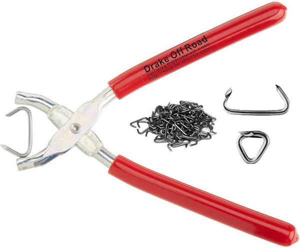 WATERCARBON Tools126 Auto Parts Industries Straight Hog Ring Upholstery Installation Kit Pliers Seat Cover Upholstery Hog Rings pack-100-Piece