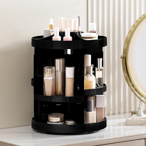 HBlife Extra Large 360 Rotating Makeup Organizer Adjustable Carousel Large Capacity Revolving Perfume Organizer Skincare Organizers Cosmetic