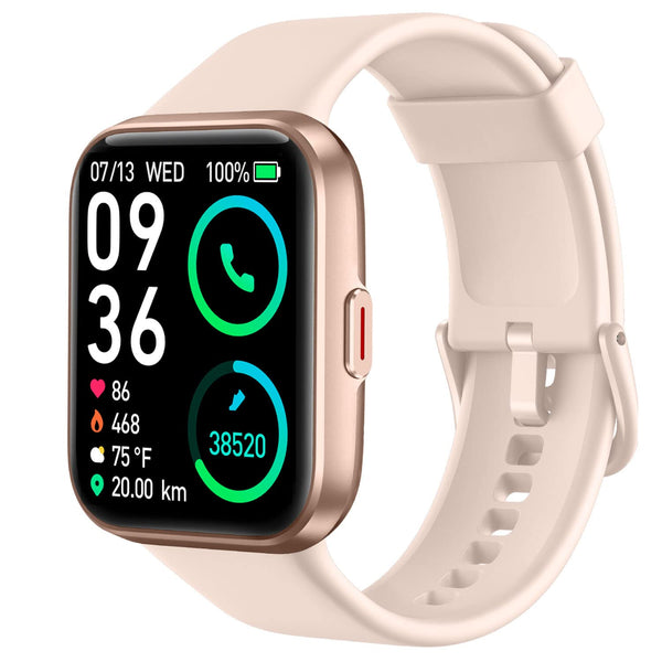 SKG Smart Watch for Men Women Android Iphone, with Alexa Built-In & Bluetooth Call(Answer/Make Call) 1.69" Fitness Tracker with IP68 Waterproof,