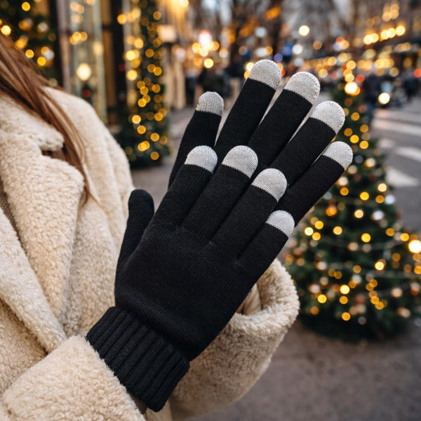 12 Pairs Winter Gloves, Adult Warm Knit Unisex Stretchy Bulk Pack Mens Womens Magic Glove 12 Pairs Touch Screen Assorted