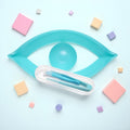 1 Pc Contact Applicator,Inserter+Tweezer with Soft Tip,Contact Lens Remover Tool,for Contact Lens Cases Health and Household Contact Lens Care(Blue)
