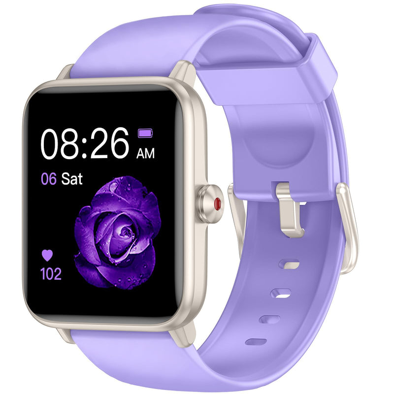 Smart Watch Fitness Tracker No APP No Phone Needed, Step Counter Watch light Purple
