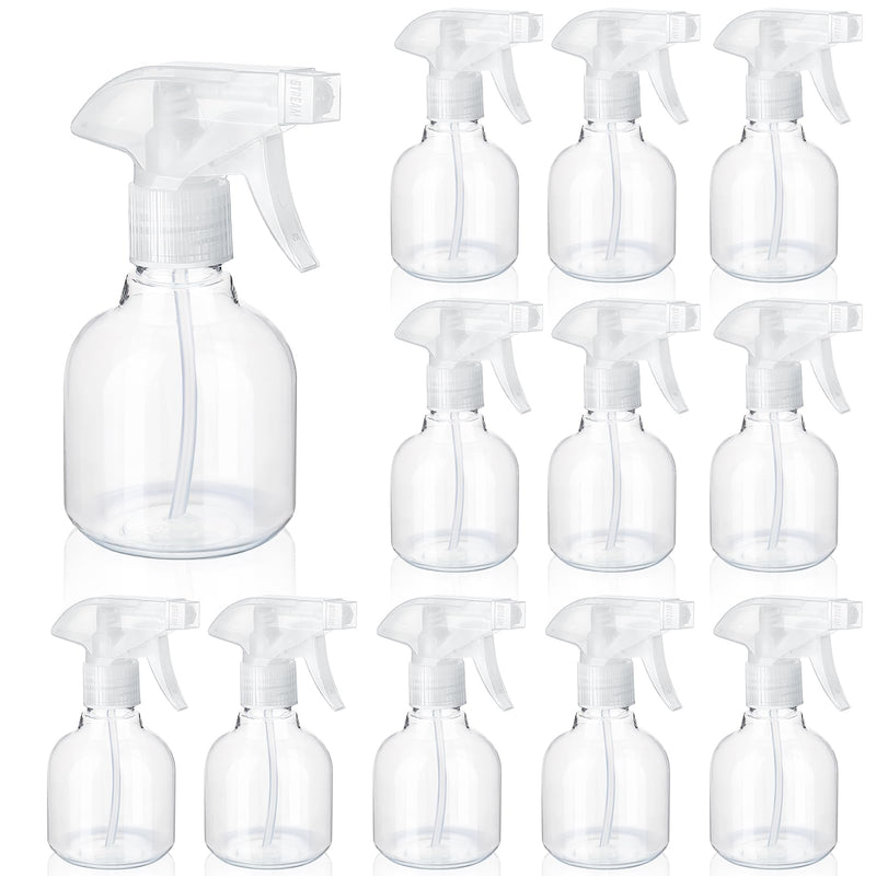 Jinei 24 Pcs 8 oz Empty Plastic Spray Bottle Bulk with Trigger Sprayers Pet Adjustable Head from Fine to Stream Refillable for Hair Plants Cooking
