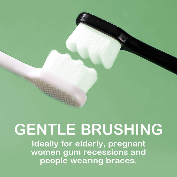 EasyHonor Extra Soft Toothbrush for Sensitive Gums,Micro Fur Manual Toothbrush, 20000 Soft Floss Bristle for Pregnant Women, Elderly, etc.
