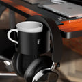 OOKUU Anti-Spill Large Desk Cup Holder Clamp, Metal Table Cup Holder(Black) Black 3.95 inch 1