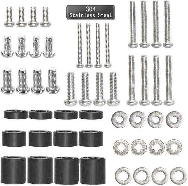 Coret Universal TV Mount Hardware Kit, Compatible with LG, Sanyo, Haier & More, Wall Mount, Includes M4, M5, M6 Screws, 