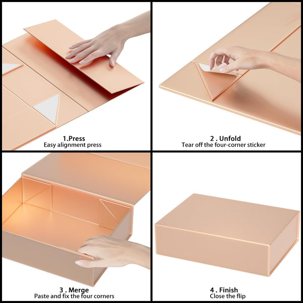 ROSTELACK Gift Boxes 11.9" x 8.5" x 3.3" with Magnetic Closure Lid Boex for Presents,Bridesmaid Gifts Box,Cute Box,Birthday Boxs,Luxury for Gift