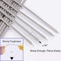 12PCS Kabob Skewers Flat Metal BBQ Barbecue Skewer 14" Long Stainless Steel Shish Kebob Sticks Wide Reusable Grilling Skewers Set for Meat Shrimp