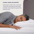 Purple Cloud Pillow, King Size, Plush Down-Alternative Neck Pillow | Side, Back, Stomach Sleepers, Soft Moldable Feel, Hypoallergenic Gel Fiber