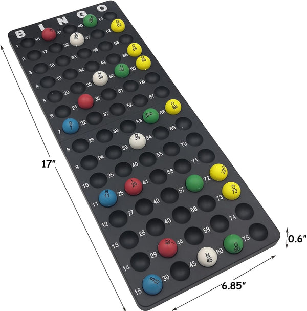 Yuanhe Bingo Board Ball Holder - 7/8" Bingo Balls, Master Board Tray Rack, Parties & Game Nights Large