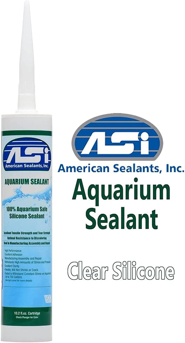 Clear Aquarium Silicone Sealant - 10.2 Fluid oz Cartridge