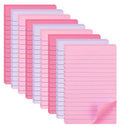 9 Pack Lined Sticky Notes 4X6 in Post Sticky Notes with Lines, Large Ruled Post Sticky Colorful Super Sticking Power Memo Pads Strong Adhesive