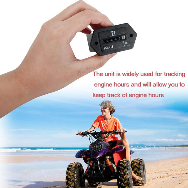Mechanical Engine Hour Meter AC 110V 120V 220V 230V for Air Compressor Golf Cart Club House Generator ATV Chainsaw Tiller Chipper