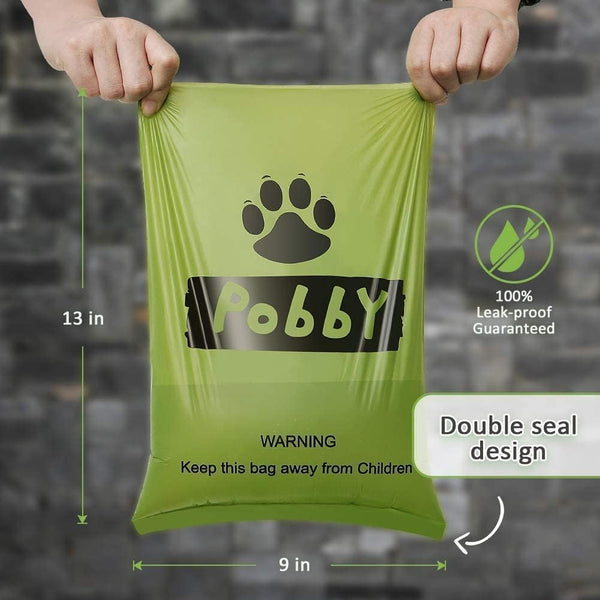 Dog Poop Bags Rolls 540 Count, Unscented Refill Rolls, 9" X 13" Doggie Poop Bags, Dog Waste Bags BY PobbY 540 Bags