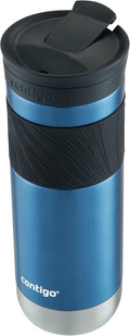 Contigo Byron Vacuum-Insulated Stainless Steel Travel Mug, 20oz - Leak-Proof Lid, BPA-Free, Blue Corn - Perfect Reusable Cup for Coffee or Water;