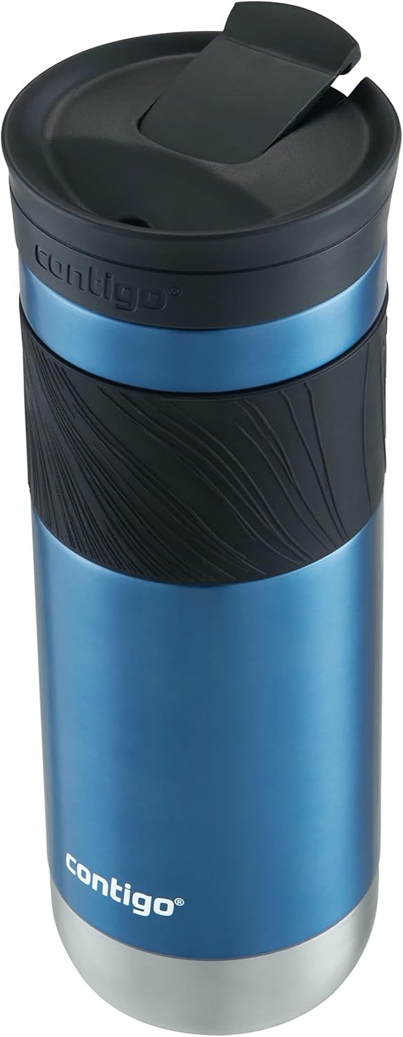 Contigo Byron Vacuum-Insulated Stainless Steel Travel Mug, 20oz - Leak-Proof Lid, BPA-Free, Blue Corn - Perfect Reusable Cup for Coffee or Water;