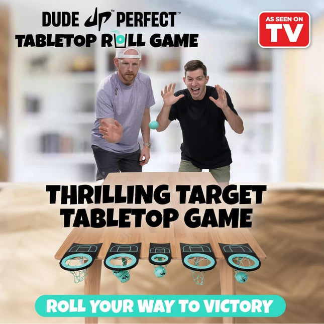 Dude Perfect Tabletop Roll, a Target Toss Game, for Kids and Adults, Great for F