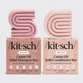 Kitsch Castor Oil Shampoo & Shea Butter Conditioner Bar - Vegan & All Natural Solid Bar | Hydrating & Moisturizing Soap, Paraben-Free, Made in USA