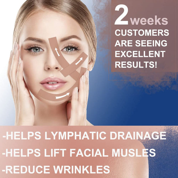 Akissos Facial Myofascial Lift Tape Face Lift Tape Face Toning Belts Anti Wrinkle Patches Anti Freeze Stickers Neck Lift Tape Unisex For Firming