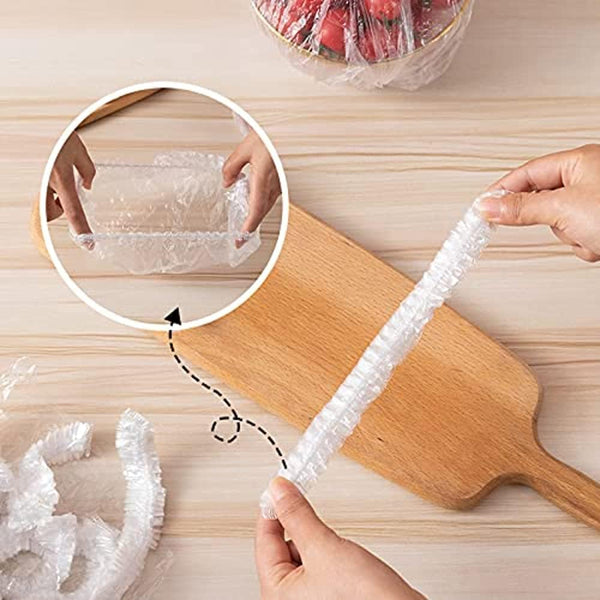 UPGRADED THICKENED-Fresh Keeping Bags, Stretch Plastic Wrap Bowl Cover, Reusable Plastic Wrap for Food, Universal Kitchen Wrap Fresh Keeping Bags
